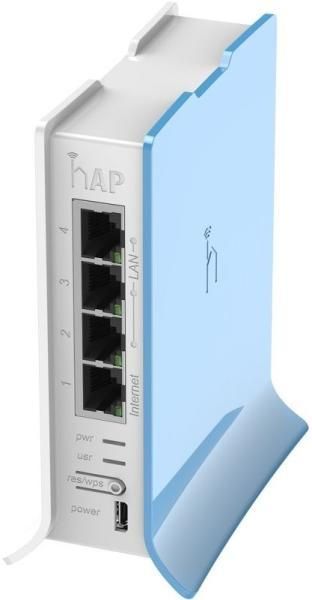 MikroTik hAP lite with 650MHz CPU, 32MB RAM, 4xLAN, built-in 2.4Ghz 802.11b/g/n