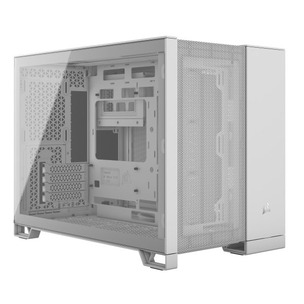 CORSAIR Ház Micro-ATX 2500D AIRFLOW, Tápegység nélkül, Edzett Üveg, fehér