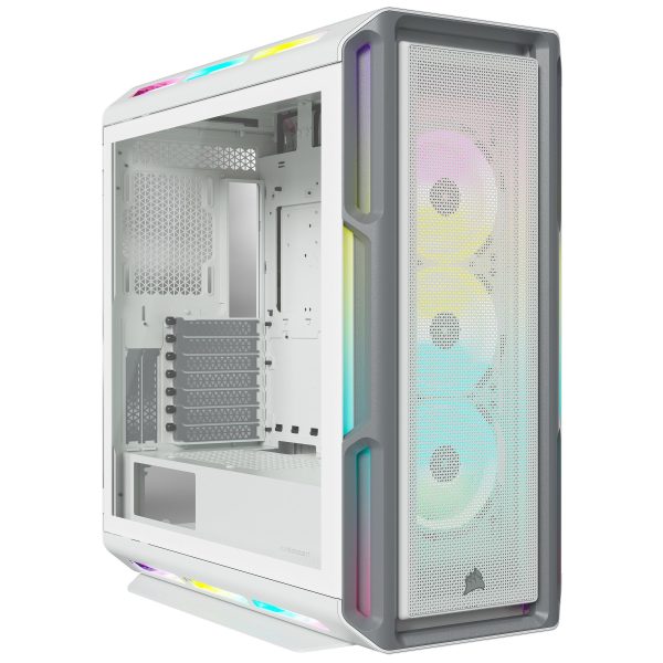 Corsair iCUE 5000T RGB táp nélküli ablakos Mid Tower számítógépház fehér
