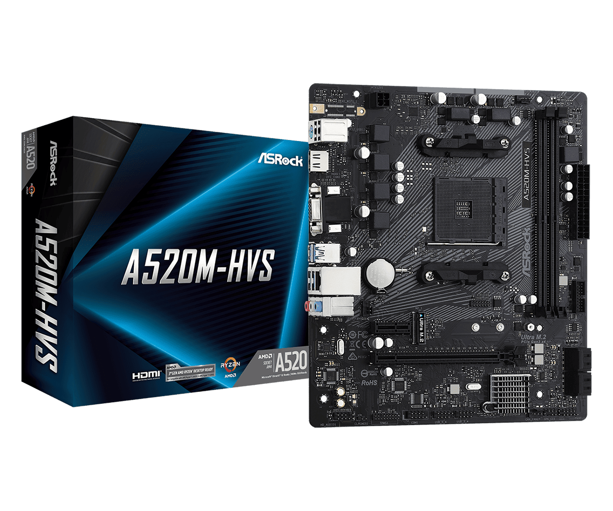 ASRock sAM4 A520M-HVS alaplap