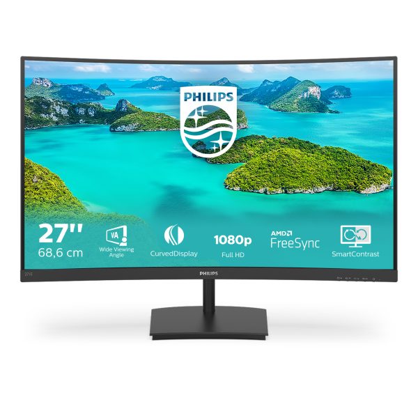 Philips 271E1SCA 27" ívelt VA LED monitor fekete