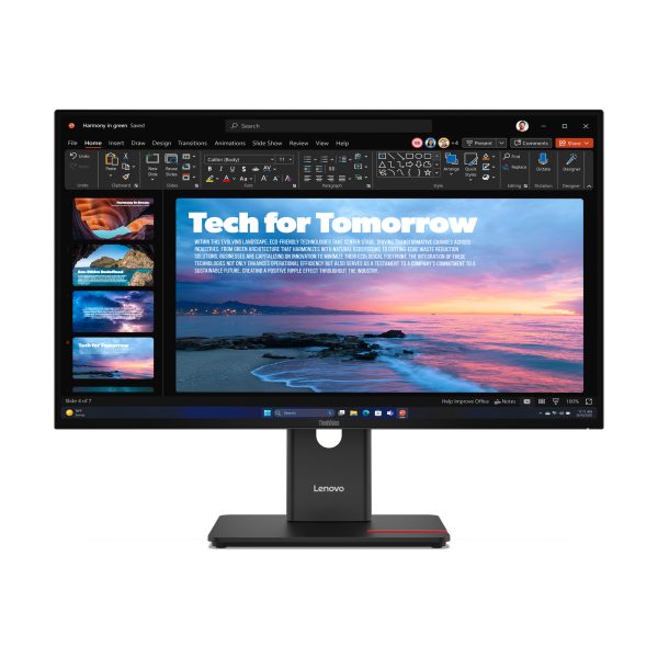 LENOVO Monitor - ThinkVision T27QD-40; 27" QHD 2560x1440 IPS, 16:9, 1500:1, 350cm/m2, 4ms, USB A-C, HDMI, DP, RJ45.