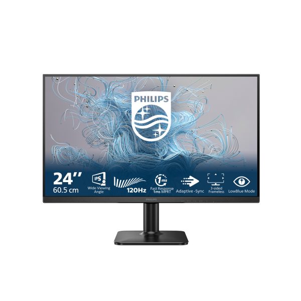 PHILIPS IPS monitor 23,8" 24E2N1110/00, 1920 x 1080, 16:9, 300 cd/m2, 4ms, VGA/HDMI, 120Hz