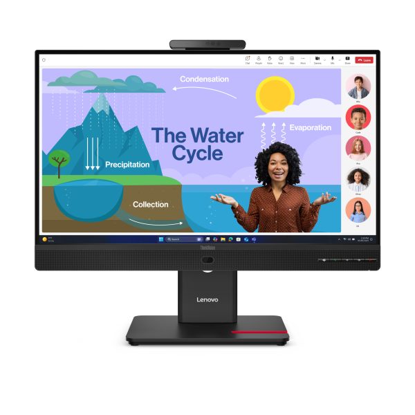 LENOVO Monitor - ThinkVision T24D-4v; 23,8" FHD 1920x1080 IPS +Cam, 16:9, 1500:1, 250cd/m2, 4ms, HDMI, DP,USB AC, RJ45