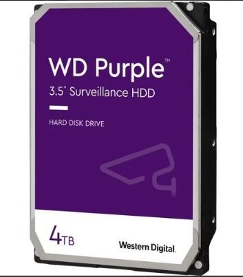 WD HDD SATA3 3,5" Purple 4TB (4000GB) 256MB 5400rpm