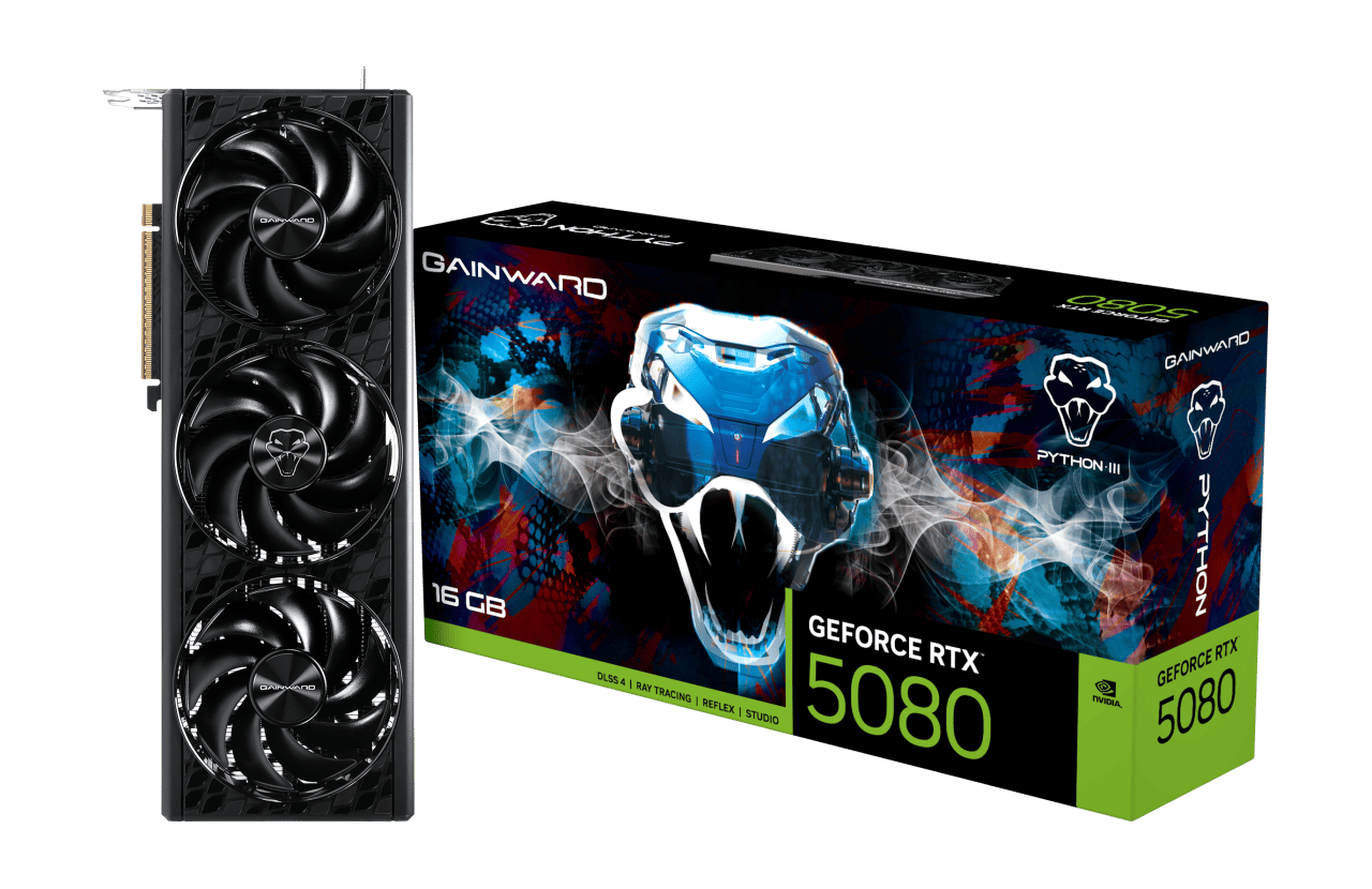 Gainward GeForce RTX 5080 Python III 16GB GDDR7 256bit videokártya