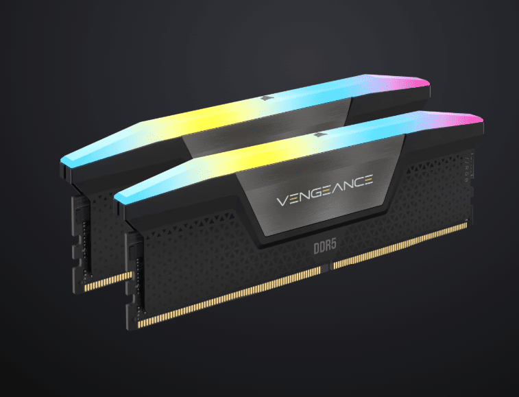 CORSAIR VENGEANCE RGB DDR5 16GB (2 x 8GB) DDR5 5200MHz Intel XMP - BLACK