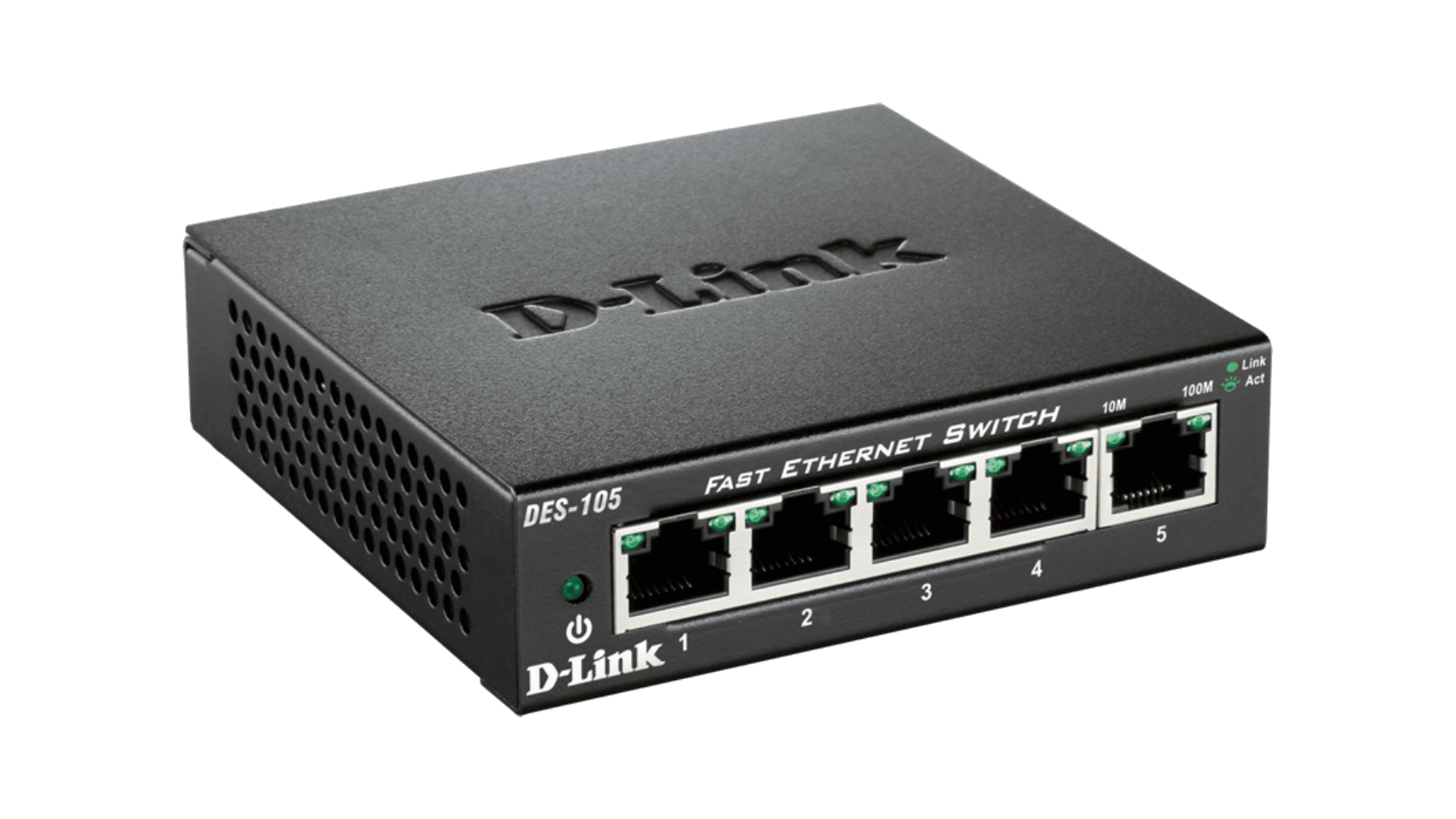 D-LINK Switch 5x100Mbps Fémházas Asztali, DES-105/E
