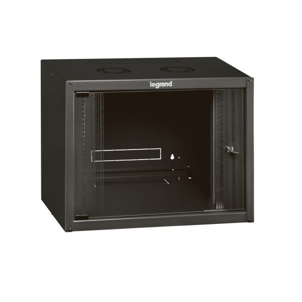 LEGRAND fali rackszekrény 19" 12U MAG: 626 SZÉL: 600 MÉLY: 400 antracit egyrekes