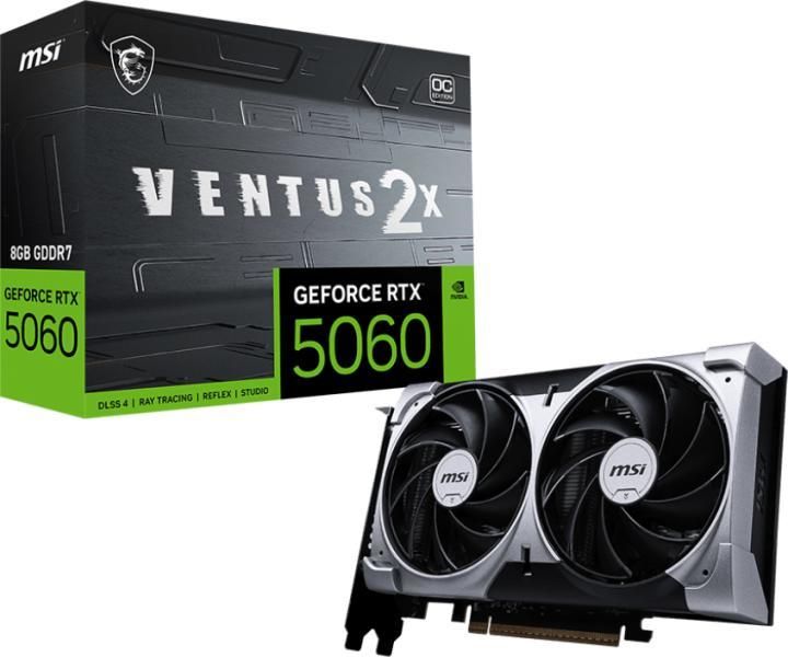 MSI Ventus 2X OC PCIE RTX 5060 8GB GDDR7 videokártya