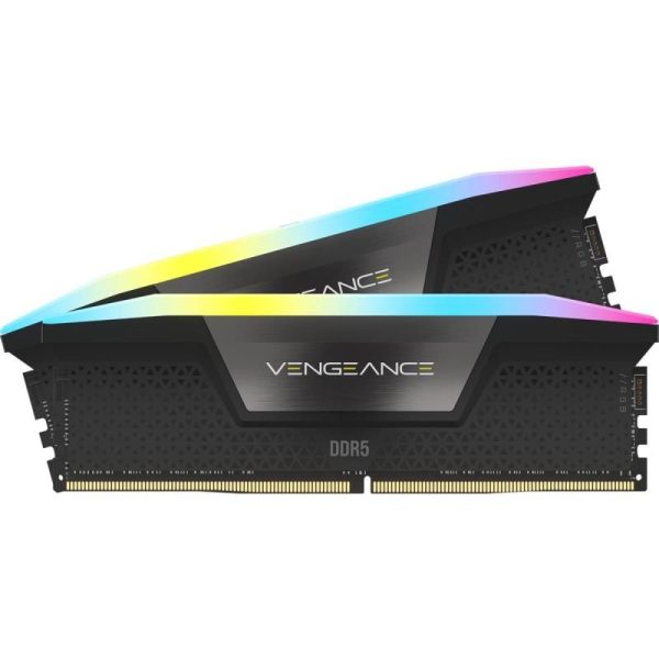 CORSAIR DDR5 5600MHz 96GB (2x48GB) XMP VENGEANCE RGB RAM, fekete