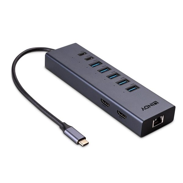 LINDY USB-C Laptop Mini dokkoló állomás 2x 4K HDMI
