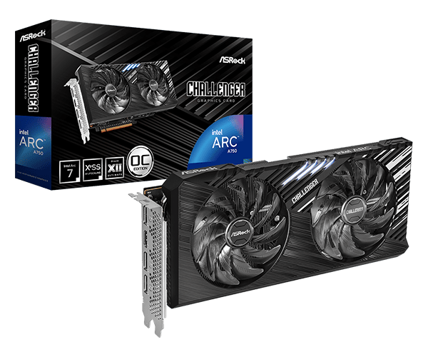 ASRock Intel Arc A750 Challenger SE 8G OC videokártya