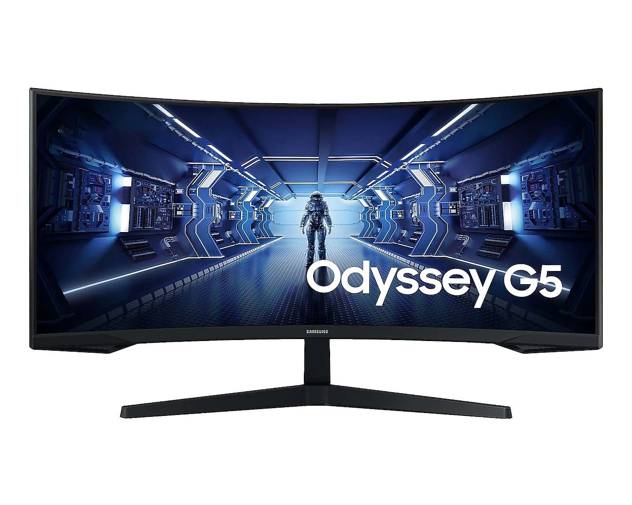 SAMSUNG Ívelt Gaming 165Hz VA monitor 34" G5, 3440x1440, 21:9, 250cd/m2, 1ms, HDMI/DisplayPort