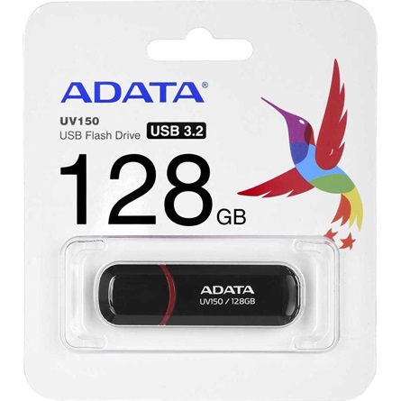 ADATA 128GB UV150 USB-A 3.2 Gen1 pendrive BOX fekete