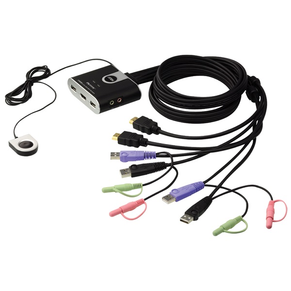 Aten CS692-AT 2 portos USB2.0 HDMI KVM switch +audio