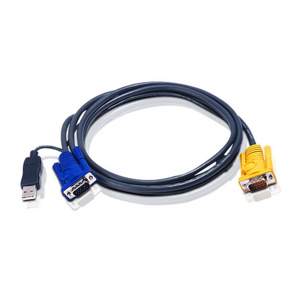 ATEN KVM Kábel USB, 3 az 1-ben SPHD és beépített PS/2 - USB konverter, 5m - 2L-5205UP