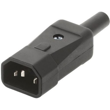 Bachmann C14 kábelcsatlakozó fekete szerelhető 10A