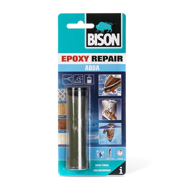 BISON kétkomponensű vízálló gyurmaragasztó, epoxy repair, 56g