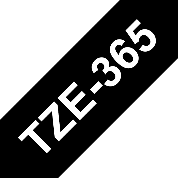 BROTHER szalag TZe-365, Fekete alapon Fehér, Laminált, 36mm  1.4", 8 méter