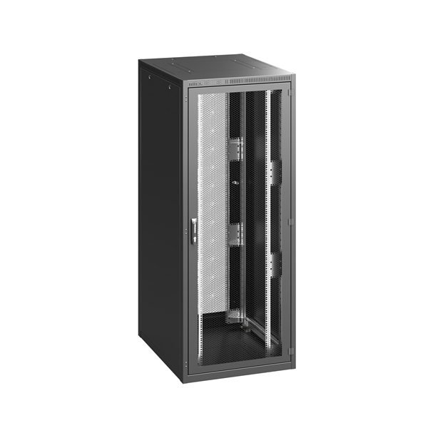 CONTEG Álló rack 19" - RI7-42-60/100-S1 elől perforált ajtóval, szürke