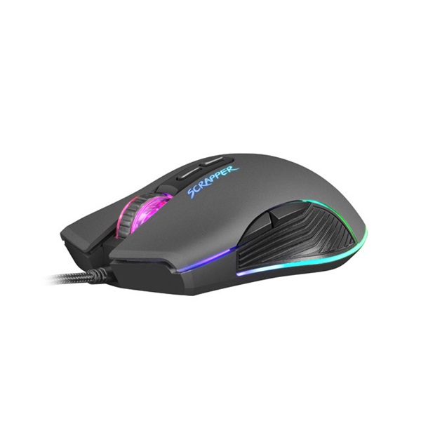 FURY Vezetékes egér SCRAPPER Gaming Optikai, 6400DPI, háttérvilágítás