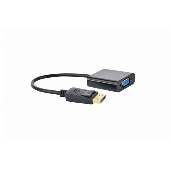 GEMBIRD Adapter DisplayPort 1.1a DP - VGA, 1080p@60Hz, M/F, 0,1m, fekete