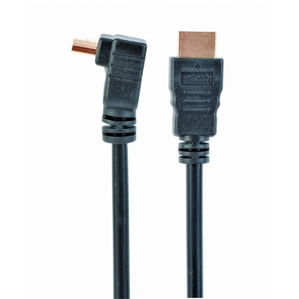 GEMBIRD Kábel HDMI - HDMI, 90°-os, Ethernet, 4K@60Hz, M/M, 1,8m, fekete