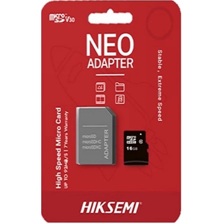 HIKSEMI Memóriakártya MicroSDHC 32GB Neo CL10 92R/15W UHS-I V10 + Adapter (HIKVISION)