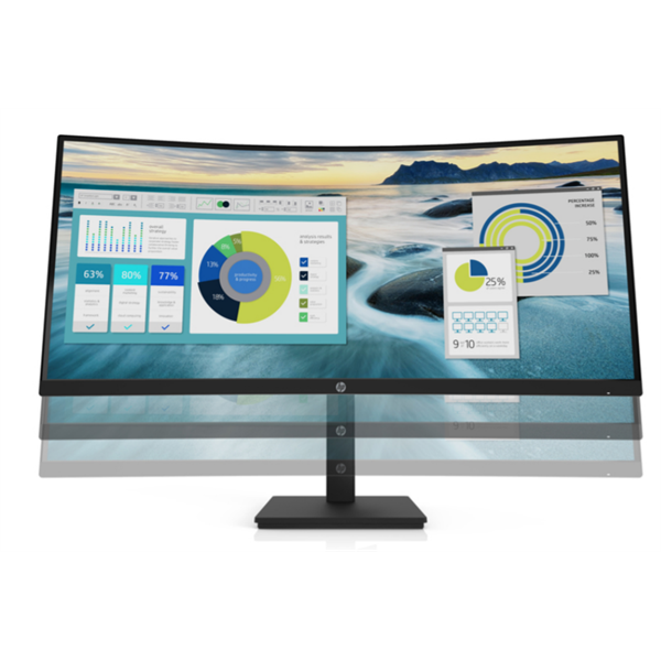 HP monitor P34hc G4 34" AG ívelt 3440x1440, 21:9, 3500:1, 250cd, 5ms, HDMI, Displayport, fekete