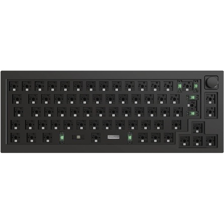 Keychron Q2 Swappable RGB Backlight Knob ISO USB gaming billentyűzet barebone fekete