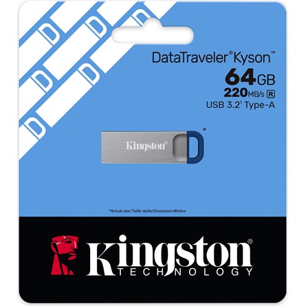 KINGSTON Pendrive 64GB DT Kyson 220MB/s fém USB 3.2 Gen 1