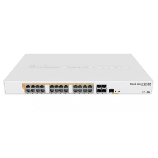MikroTik Cloud Router Switch 328-24P-4S+RM with 800 MHz CPU, 512MB RAM, 24xGigab
