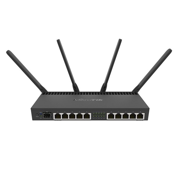 MIKROTIK Wireless Router 10x1000Mbps + 1xSFP+, Wi-Fi 5, Asztali, RB4011IGS+5HACQ2HND-IN