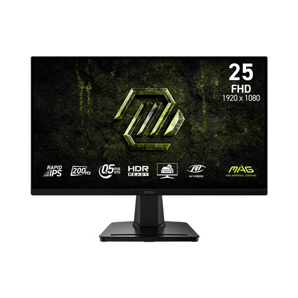 MSI Monitor GAMING MAG 256F E20 24,5" FHD Rapid IPS 1920x1080, 16:9, 200Hz, 1000:1, 0,5ms, 2x HDMI, DP, Black