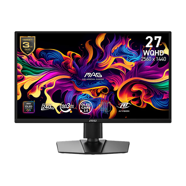 MSI Monitor GAMING MAG 272QP QD-OLED X24 26,5" WQHD 2560x1440, 240Hz, 150000:1 CR, 0,03ms, 2x HDMI, DP