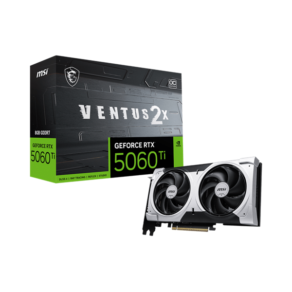 MSI Videokártya PCI-Ex16x nVIDIA RTX 5060 Ti VENTUS 2X PLUS 8GB DDR7 OC