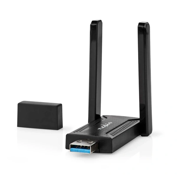 NEDIS WSNWA1210BK Wireless Adapter AC1200, 2.4/5 GHz (Dual Band), USB3.0, Wi-Fi 1200 Mbps, Windows 10/11