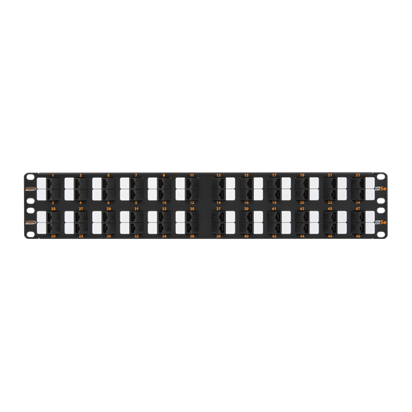 NIKOMAX Patch panel UTP, CAT5e, 48 portos, szerszámmal szerelhető, 2U, döntött