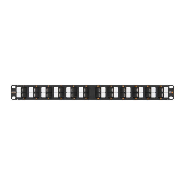 NIKOMAX Patch panel UTP, CAT6, 24 portos, szerszámmal szerelhető, 1U, döntött