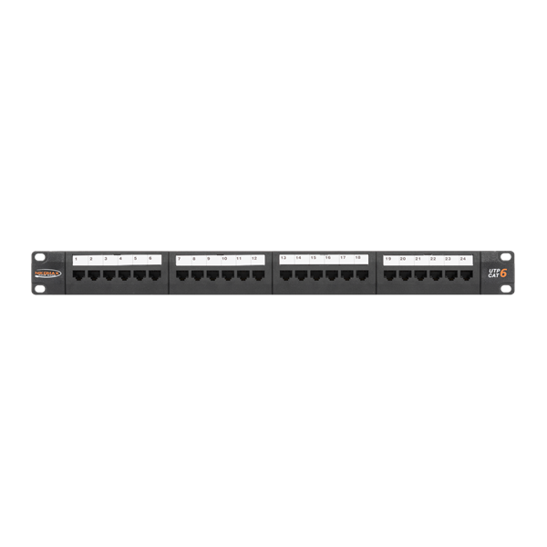 NIKOMAX Patch panel UTP, CAT6, 24 portos, szerszámmal szerelhető, 1U