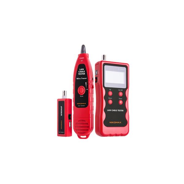 NIKOMAX Kábel teszter LCD kijelzővel UTP/STP USB, TEL, COAX