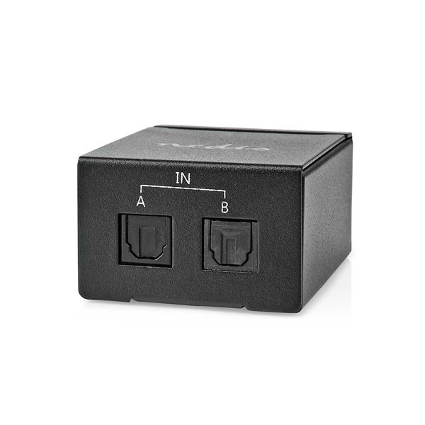 Nedis ASWI2512BK digitális audio kapcsoló 2x Toslink