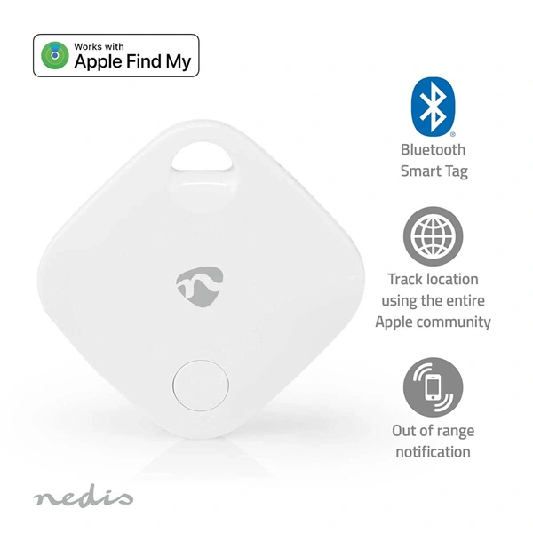 Nedis BTTAG10WT Kulcskereső, Kompatibilis a következőkkel: Apple Find My App | Elemmel működik | 1x CR2032 | Bluetooth