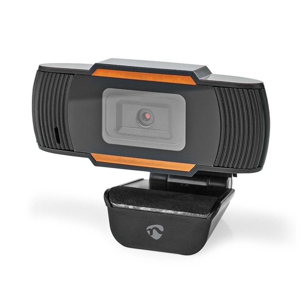 Nedis WCAM100BK (webcam) webkamera 1920x1080 full Hd, 30fps, sztereo mikrofon, lencsevédő