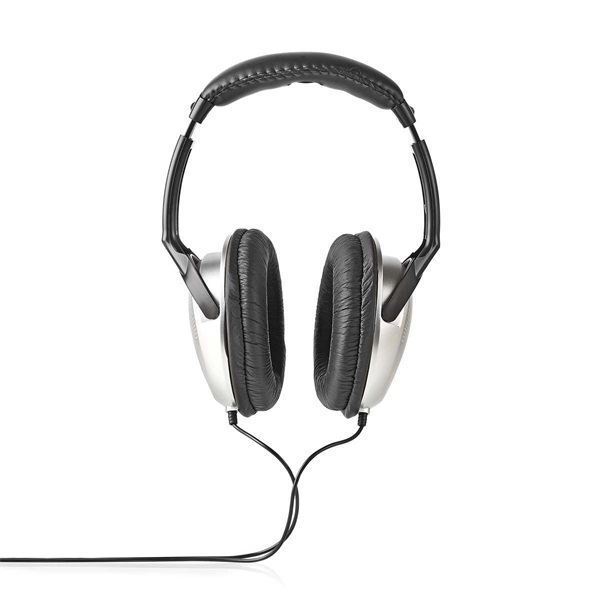 Nedis HPWD1201BK fejhallgató, hosszú kábel, kábel hossz 6 m, hangerőszabályzó