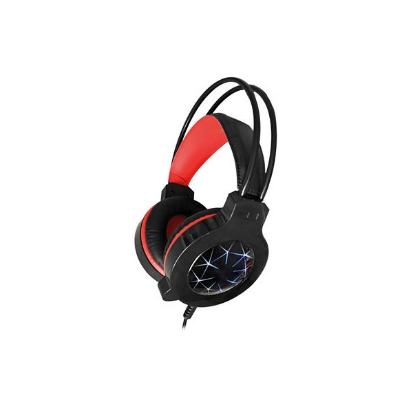 VARR Gaming Fejhallgató, mikrofonos, LED háttérvilágítás, Mini Jack + USB, fekete