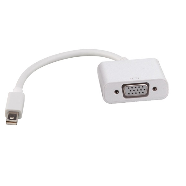 ROLINE Adapter Mini DisplayPort DP - VGA, 2K@60Hz, M/F, fehér