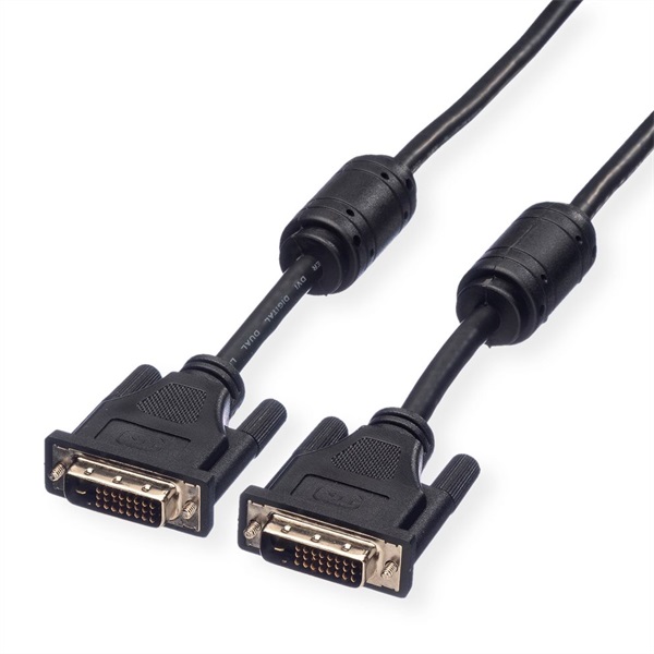ROLINE Kábel DVI Dual Link,(24+1),  M/M, 1m, fekete