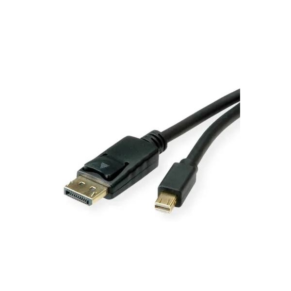 ROLINE Kábel DisplayPort 1.4 - Mini DisplayPort, 8K@60Hz, HDR, M/M, 1m, fekete